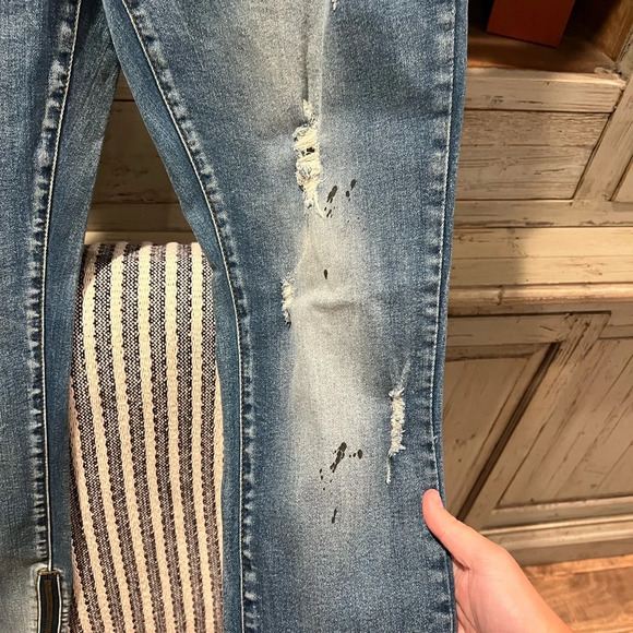 One X One Teaspoon awesome baggies distressed paint splatter pants size 27 - Picture 5 of 9